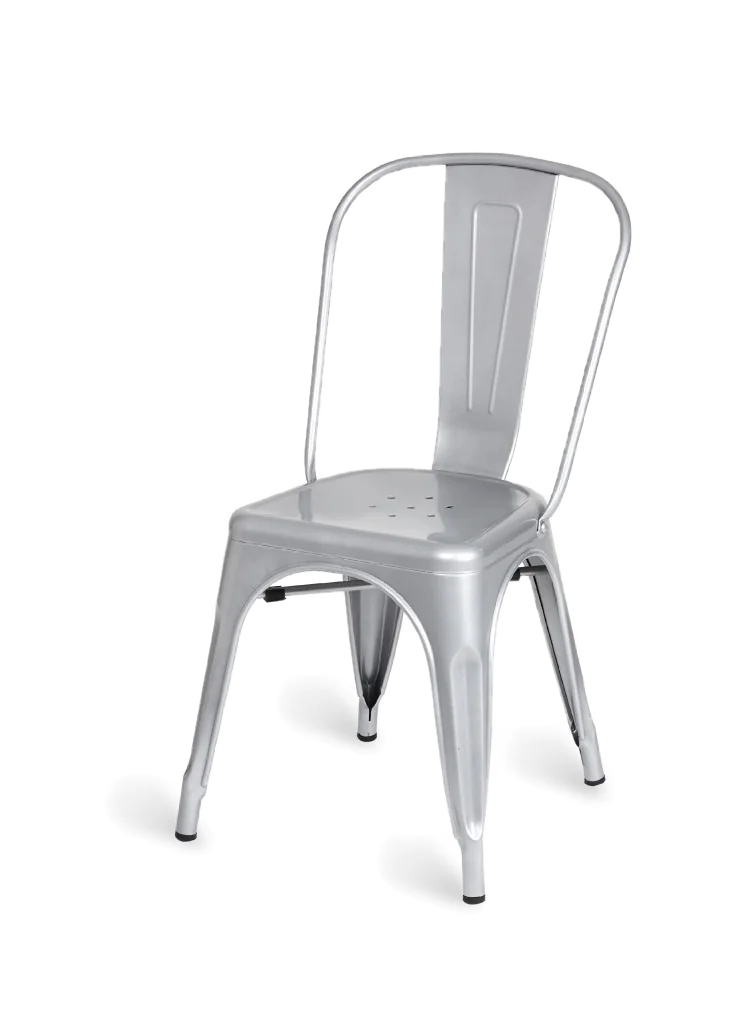 Grey Silver Cubic Cafe Chair