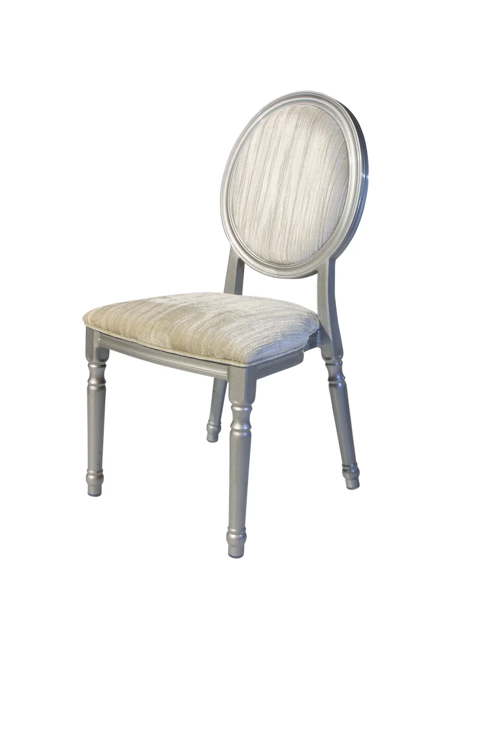 Hannah Jane Chair - Crushed Velvet With Silver Frame