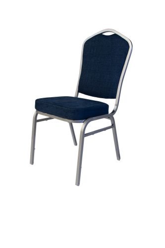 Steel Chair - Blue Fleck With Silver Frame
