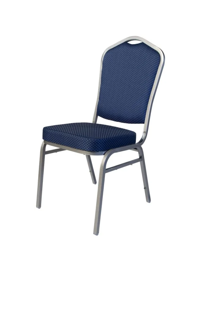 Steel chair - Blue Line with Silver Frame