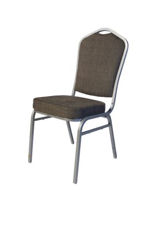 Steel Chair - Grey Fleck With Silver Frame
