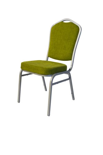 Steel Chair - Green Fleck With Silver Frame