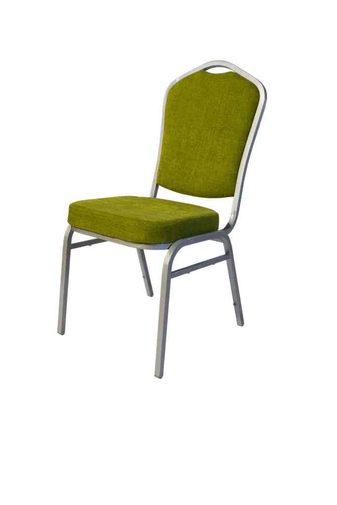 Steel Chair - Green Fleck With Silver Frame