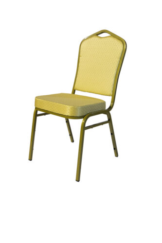 Euro Chair - Olive Diagonal Pattern With Gold Frame