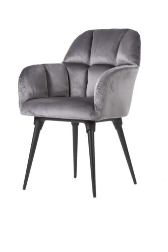 Grey Padded Diagonal Bedroom Chair
