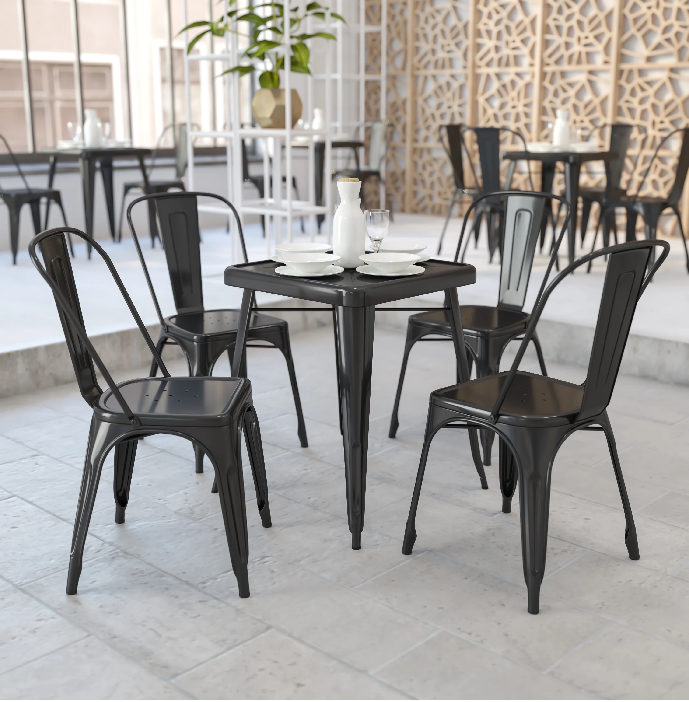 restaurant tables and chairs